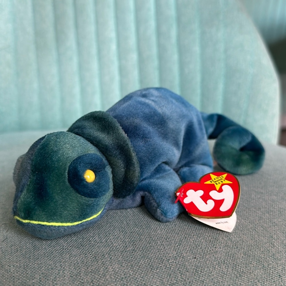 TY Beanie Baby - rainbow chameleon 1997